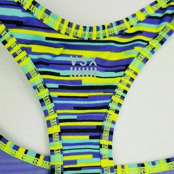 VSX Victoria's Secrets Sz Small Lime Green Striped - Picture 5 of 7